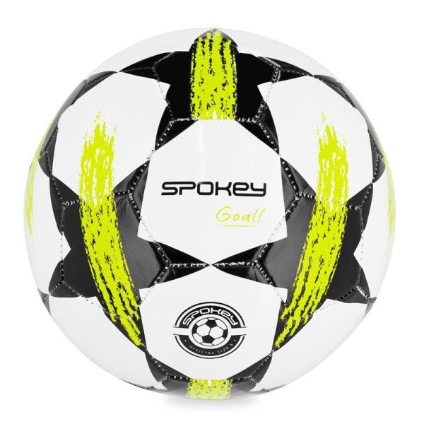 Spokey GOAL Futbalová lopta veľ. 5, bielo-limetková 5 bílo-modrá  Spokey GOAL Futbalová lopta veľ. 5, bielo-limetková 5 bílo-modrá