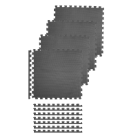 Spokey SCRAB Ochranná puzzle podložka, 61x61x1 cm, šedá