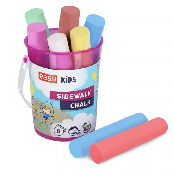 Spokey EASY Colours-chodníkové křídy 8 ks/sada v kyblíku Spokey EASY Colours-chodníkové křídy 8 ks/sada v kyblíku