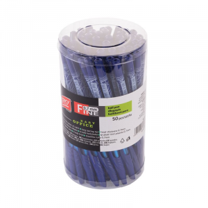 Spokey EASY FINE Kuličkové pero, modrá semi-gelová náplň, 0,7 mm, 50 ks v balení 