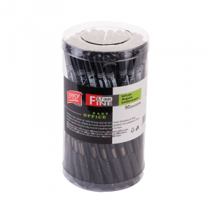 Spokey EASY FINE Kuličkové pero, černá semi-gelová náplň, 0,7 mm, 50 ks v balení 