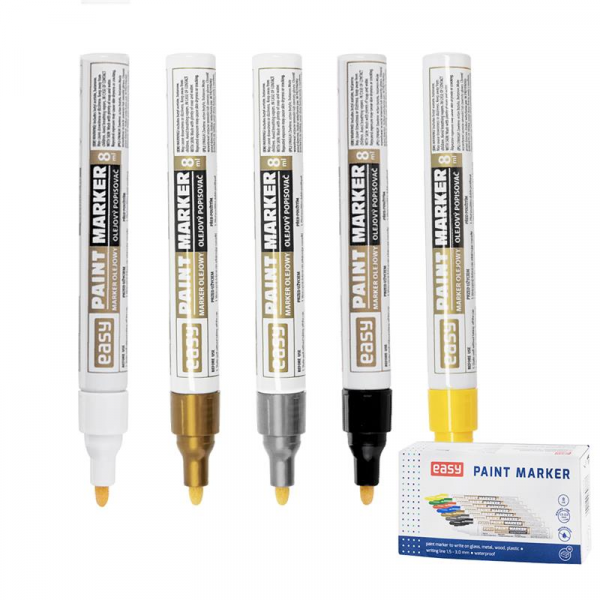 Spokey EASY PAINTMARKER Olejový popisovač s kulatým hrotem, 10 ks v balení