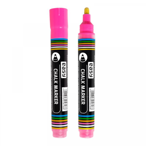 Spokey EASY CHALK MARKER Křídový popisovač růžový, 10 ks v balení