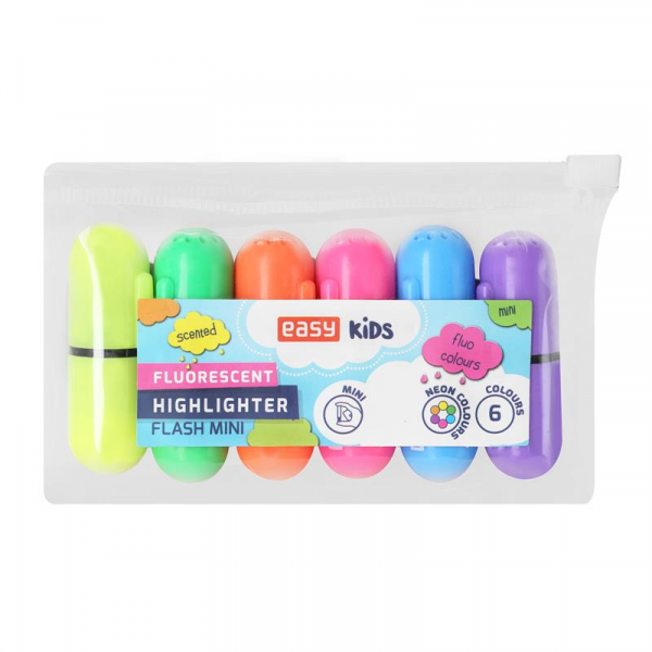 Spokey EASY FLASH MINI Sada mini zvýrazňovačů s vůní, 6 neonových barev v balení Spokey EASY FLASH MINI Sada mini zvýrazňovačů s vůní, 6 neonových barev v balení