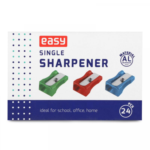 Spokey EASY Ořezávátko 1 dílné kovové, 24 ks v balení, mix 3 barev