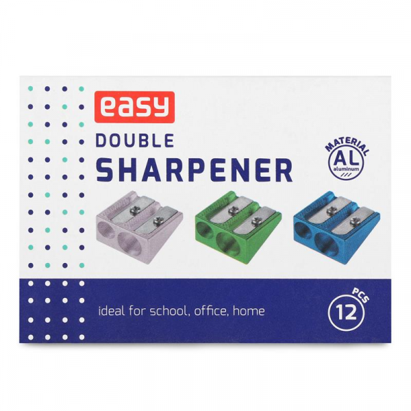 Spokey EASY Ořezávátko 2 dílné kovové, 12 ks v balení, mix 3 barev