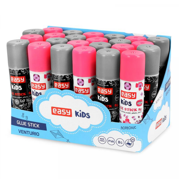 Spokey Lepicí tyčinka Venturio šedá a růžová 8 g, 24 ks displej