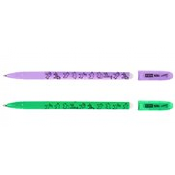 Spokey EASY Kids EASYWAY Gumovací kuličkové pero, modrá náplň, 0,5 mm, 24 ks v balení, fialové-zelené Spokey EASY Kids EASYWAY Gumovací kuličkové pero, modrá náplň, 0,5 mm, 24 ks v balení, fialové-zelené