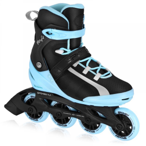 Spokey MrsFIT Dámské fitness kolečkové brusle, černo-modré, ABEC7 Carbon, vel. 36-41 