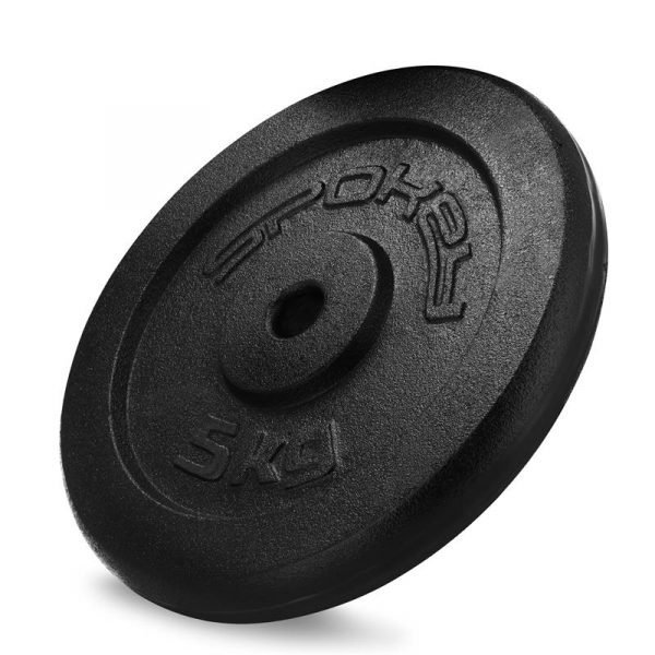 Spokey SINIS Liatinové nakladacie kotúče, 29mm, 5kg Spokey SINIS Liatinové nakladacie kotúče, 29mm, 5kg