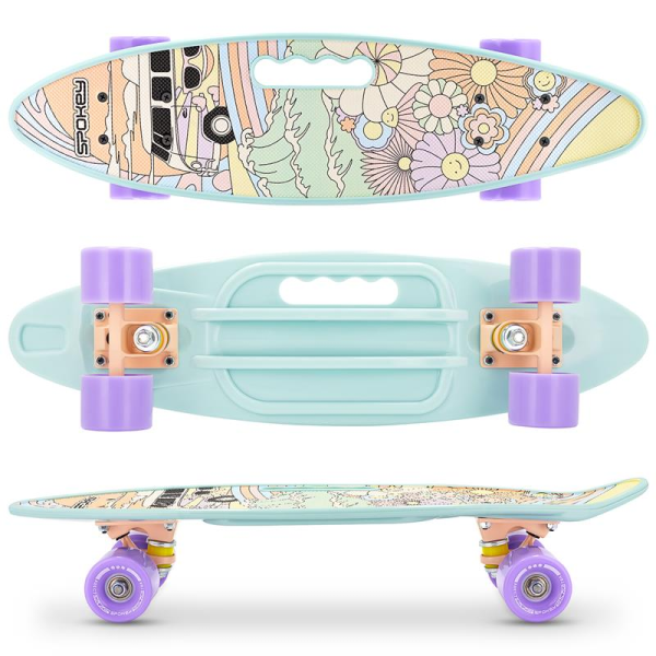 Spokey GROOVY Pennyboard s rukoväťou, 56cm  Spokey GROOVY Pennyboard s rukoväťou, 56cm