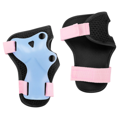 Spokey SHIELD 3dielna súprava detských chráničov, modro-ružové, veľ. S Spokey SHIELD 3dielna súprava detských chráničov, modro-ružové, veľ. S