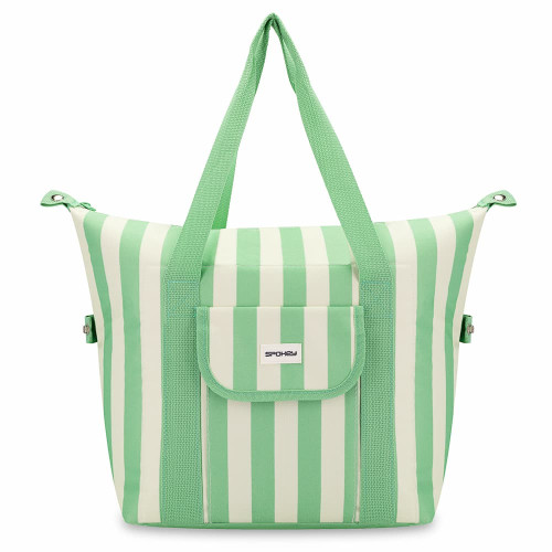 Plážová termotaška 28 l Spokey San Remo, zelené pruhy Plážová termotaška 28 l Spokey San Remo, zelené pruhy