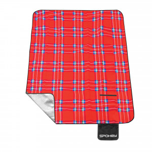 Spokey PICNIC TARTAN Pikniková deka s popruhom, 150x180 cm 