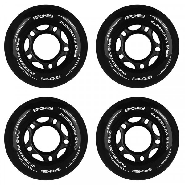 Spokey PU 64 mm Náhradné kolieska na korčule, 4 ks Spokey PU 64 mm Náhradné kolieska na korčule, 4 ks