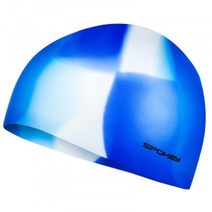 Spokey ABSTRACT Silikonová plavecká čepice, modro-bílá 