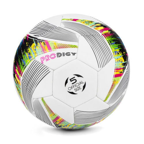 Spokey PRODIGY Futbalová lopta, veľ. 5, biela 