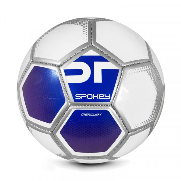 Spokey MERCURY Futbalová lopta, veľ. 5, bielo-modrá  Spokey MERCURY Futbalová lopta, veľ. 5, bielo-modrá