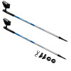 Spokey MEADOW Nordic Walking palice, 2-dielne, systém Antishock, strieborno-modré 