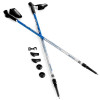 Spokey MEADOW Nordic Walking palice, 2-dielne, systém Antishock, strieborno-modré 