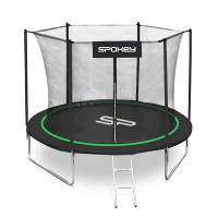 Spokey JUMPER Trampolína čierno-zelená, priemer 244 cm Spokey JUMPER Trampolína čierno-zelená, priemer 244 cm