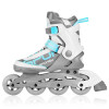 Spokey PRIME PRO Kolieskové korčule, bielo-tyrkysové, ABEC9 Carbon 39 39 