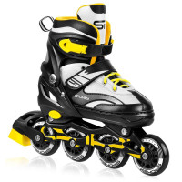 TONY Kolieskové korčule, čierno-žlté, ABEC7 Carbon, veľ. 29-33