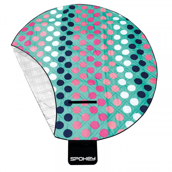 Spokey PICNIC DOTS Pikniková deka kulatá, průměr 140 cm  Spokey PICNIC DOTS Pikniková deka kulatá, průměr 140 cm