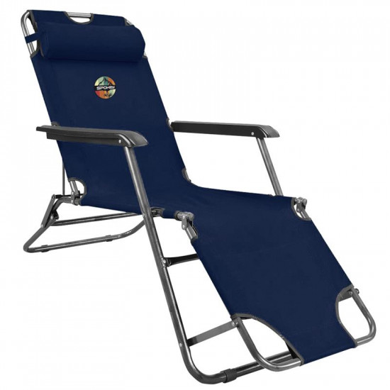 TAMPICO Skladacie ležadlo čierne 