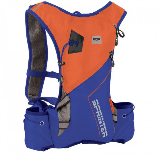 SPRINTER Cyklistický a bežecký batoh 5 l, oranžovo/modrý, vodeodolný 